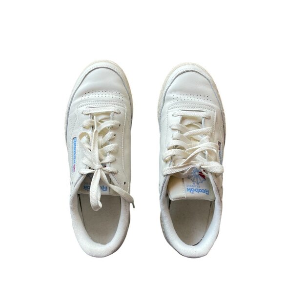 Reebok Club C 85 Vintage Sneakers – White with Blue Logo, Women’s 8 / Men's 6.5 - Picture 10 of 13